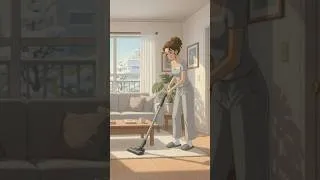 Thumbnail: A Cozy Snowy Morning ❄️ #shorts #viral  #anime #animation #ghibli #studioghibli #cleaningvlog