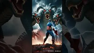 Thumbnail: Captain America battle monster #shorts #battle #captainamerica #monster #viralshorts #marval