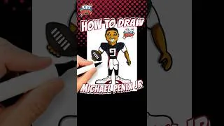 Thumbnail: How to Draw Michael Penix Jr. for Kids - Atlanta Falcons NFL #heykidsletsdraw