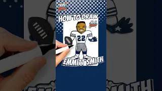 Thumbnail: How to Draw Emmitt Smith for Kids - Dallas Cowboys NFL Football Player