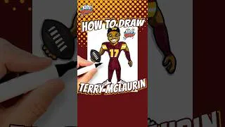 Thumbnail: How to Draw Terry McLaurin for Kids - Washington Commanders NFL Football Player