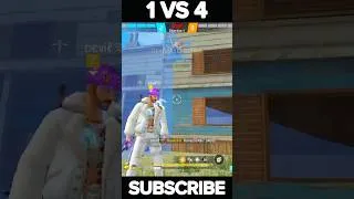 Thumbnail: 1 VS 4 clutch 🔥 | 🤯 destroyed in seconds 💀 | #shorts #freefire