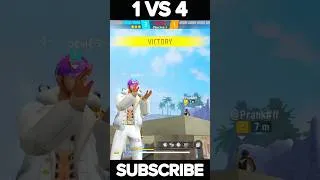 Thumbnail: 1 VS 4 clutch 🔥 | 🤯 destroyed in seconds 💀 | #shorts #freefire