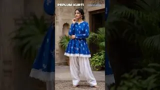 Thumbnail: ✨ Trending 🔥 Peplum Kurti Cutting & Stitching #kurti #new #ytshorts #shorts #reels #diy #trending