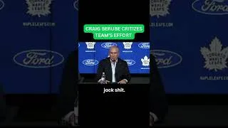 Thumbnail: Craig Berube Criticizes Team's Effort Following Loss To Blues