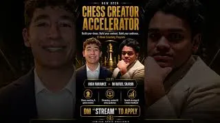 Thumbnail: Comment “Stream” to apply for chess streaming program!! #chess #content #streaming