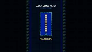 Thumbnail: CODEX USAGE METER｜Codexの使用量回復をレトロゲーム風ガジェットにしてみた #Shorts