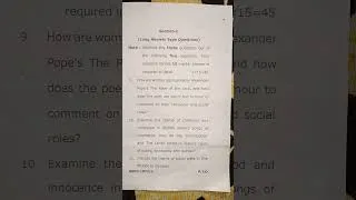 Thumbnail: M.A 1st sem Restoration to 1798 #paper #ccsu