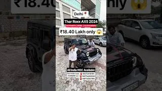 Thumbnail: Cheapest Black Automatic Mahindra Thar Roxx For Sale At Sardarji Karwale in Delhi #shorts