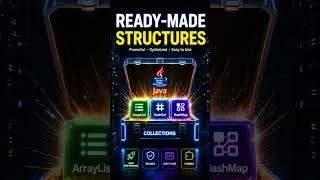Thumbnail: Java Collection Framework Explained in 60 Seconds 🔥 | ArrayList vs HashSet vs HashMap