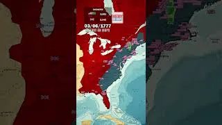 Thumbnail: The American Revolutionary War (1775-1783)  in 1 minute using Maps #history #usa #250thanniversary