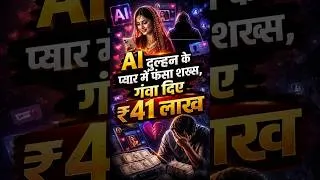 Thumbnail: AI दुल्हन के प्यार में फंसा शख्स, गंवा दिए ₹41 लाख #shorts
