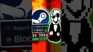 Thumbnail: Gaster in Deltarune's Steam Page??