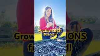 Thumbnail: HACK for growing ONIONS *from seed* IMPROVE ONION GERMINATION #growingonions #gardeningtips #garden
