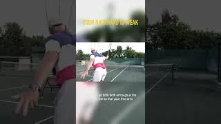 Thumbnail: Your Backhand Is Weak — Here's the Fix 🎾 #tennis #tenniscoach  #tennistips