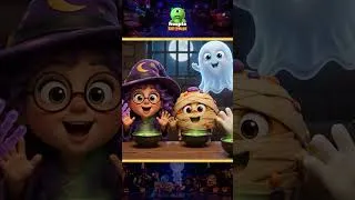 Thumbnail: Five Spooky Friends Were Out One Night #shorts #halloweensongs #hooplahalloween