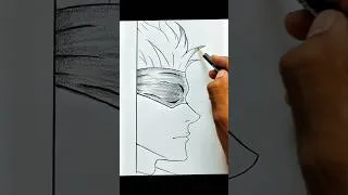Thumbnail: easy gojo drawing tutorial step by step #shorts #gojo #jjk #easydrawing