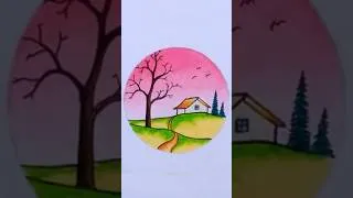 Thumbnail: How To Draw Easy Scenery With Oil Pastels #shorts #easyscenerydrawing #shortvideo