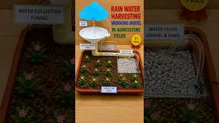 Thumbnail: rainwater harvesting working model - creative - innovative - in agriculture  shorts - howtofunda