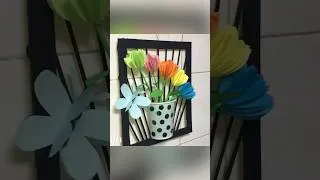 Thumbnail: Turn Paper Into This Flower 😱 DIY Wall Hanging #shorts