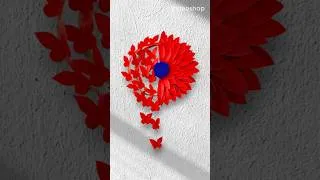Thumbnail: DIY Paper Flower Wall Hanging 🌸 Easy Home Decor #Shorts