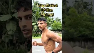 Thumbnail: 3 * 3 km Interval Training || Without audio kya ye viral hoga #running #workout