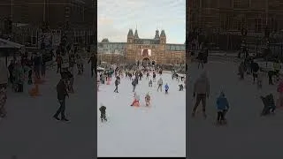 Thumbnail: Museumplein Ice Rink - Rijksmuseum #amsterdam #travel #photography #streetphotography