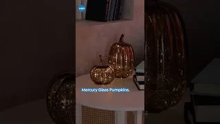 Thumbnail: HSN Today's Special | Remote Operated - August & Leo Illuminated Mercury Glass Pumpkins