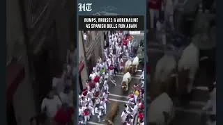 Thumbnail: Spain's Famous Bull Run Turns Chaotic Multiple Runners Injured In San Fermín Festival Dash #shorts
