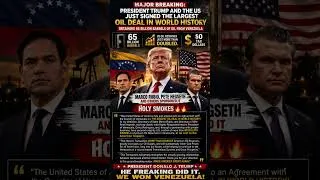 Thumbnail: MAJOR BREAKING: President Trump and the US just signed the LARGEST OIL DEAL IN WORLD HISTORY