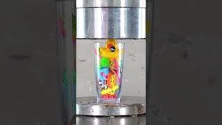 Thumbnail: What's Hiding Inside This Cup? 😳🥤💥#hydraulicpress #oddlysatisfying #colorful