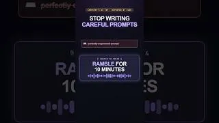 Thumbnail: Karpathy's AI Trick: Stop Writing Prompts — RAMBLE for 10 Minutes