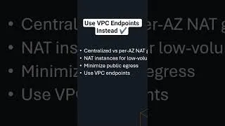 Thumbnail: Reduce AWS cost instantly! Switch from NAT Gateway to VPC Endpoints 🔥 #AWS #Cloud #SAA
