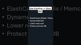 Thumbnail: Cut AWS database costs instantly with caching! #AWS #Shorts