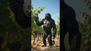 Thumbnail: The Monkey Planted Grapes in the Desert, But a Storm Destroyed Everything! 😭 #monkey #grapes #ai