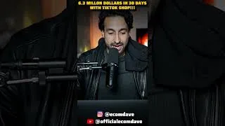Thumbnail: 6.3 million dollars in 30 days with TikTok Shop!!! Full video on my channel.