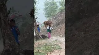 Thumbnail: Heavy Rain in Mountain Village #shorts #Villagelife