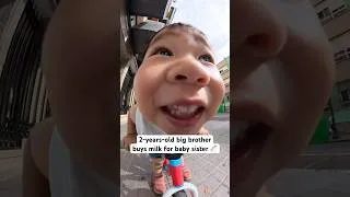 Thumbnail: 2-Year-Old Big Brother Buys Milk for Baby Sister 🍼