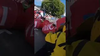Thumbnail: CRAZY CRASH for Adam Yates into BLOW UP 1KM to GO banner.  #tourdefrance #adamyates