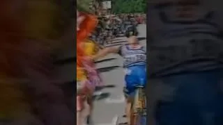 Thumbnail: PANTANI HITS Spectator as he SMASHES Alpe d’Huez in RECORD TIME Marco Pantani! #tourdefrance #shorts