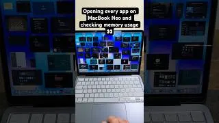 Thumbnail: Opening every app on MacBook Neo and checking memory usage 👀💻