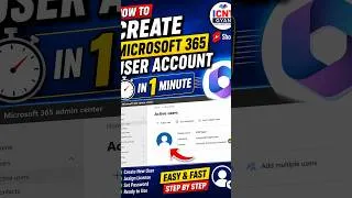 Thumbnail: Create Microsoft 365 User Account Step by Step #shorts #youtubeshorts #microsoft