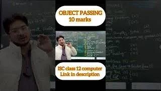 Thumbnail: Object Passing | Most Confusing Java Topic? ISC class 12 computer
