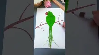 Thumbnail: Easy Parrot Craft with Leaf and Grass | Nature Craft DIY | Handmade Bird Art