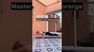 Thumbnail: How to do Chaturanga correctly | stop these mistakes ❌💪 #yoga #chaturanga #yogatips
