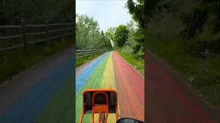 Thumbnail: Bicycling the Rainbow Road on Toronto Island. #travel #rainbow #toronto