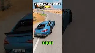 Thumbnail: The chances of surviving jumping over 10 buses - BeamngDrive #beamngdrive #chancesofsurvival #crash