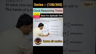 Thumbnail: Clock Reasoning Tricks | Best Tricks for Clock Questions | imran sir maths #shorts