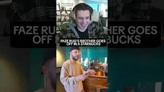 Thumbnail: xQc reacts to FaZe Rug’s Brother Causing DRAMA in Starbucks 😭 #xqc #fazerug #funny