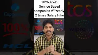 Thumbnail: 2 times Yearly Hike in Service Based Companies from 2026 ? TCS Infosys HCL MindTree
